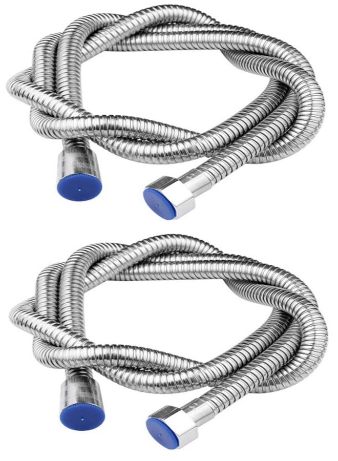 MLD Toilet Shower 1.5 mtr SS 304 flexible health faucet shower tube pipe (Silver) - pack of 2